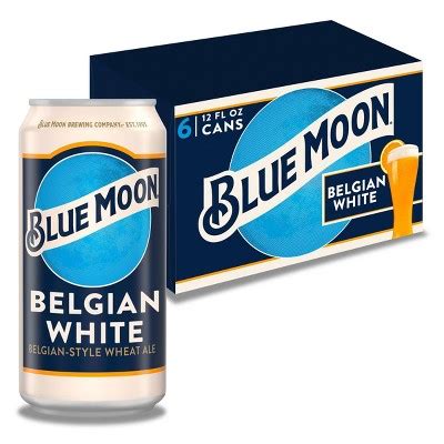 Blue Moon Belgian White Beer - 6pk/12 Fl Oz Cans : Target