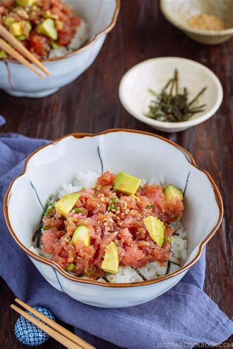 Avocado & Negitoro Donburi アボカドネギトロ丼 • Just One Cookbook