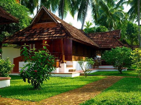 Traditional Kerala Home Garden Design - Under Asia