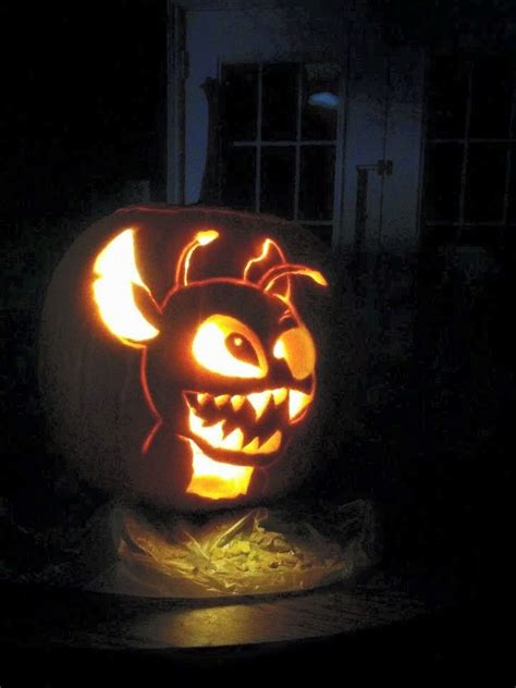 Lilo And Stitch pumpkin carving I did for Halloween a couple years a go ...