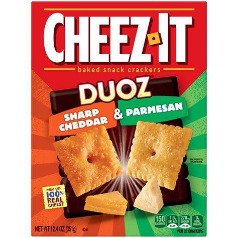 Cheez-it Duoz® Sharp Cheddar/Parmesan Baked Snack Crackers 12.4 oz. Box