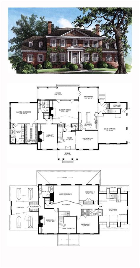 Pin em Colonial House Plans