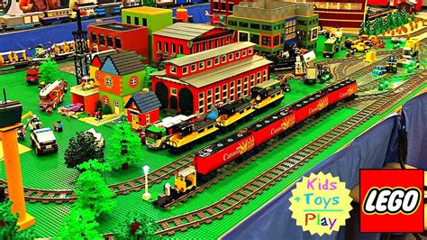 Biggest LEGO Train Track Layout! Supertrain Model Train Show Huge L...