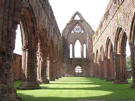 Sweetheart Abbey, Scotland, was a Cistercian abbey dating back to the ...