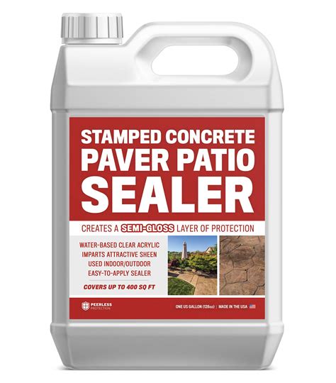 Buy Stamped Concrete Paver Patio Sealer (Semi-Gloss) 1 Gal - #1 Easy ...