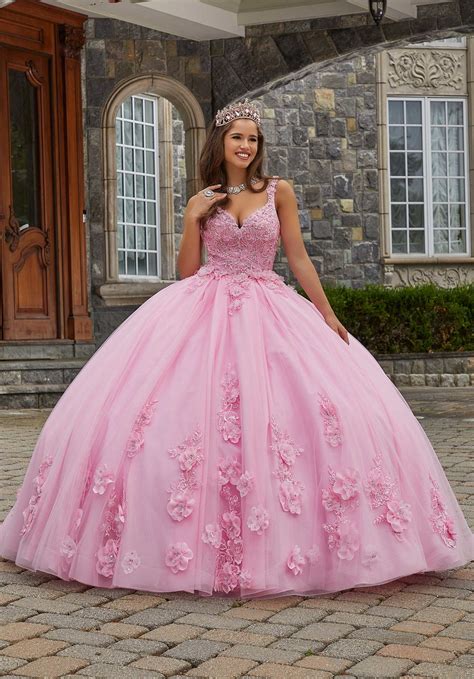 Two-Piece Quinceañera Dress with Floral Appliqués | Morilee