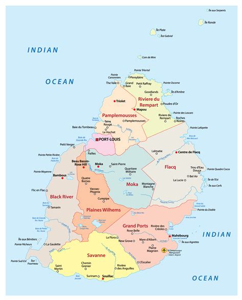 Map Of Mauritius In The World - Europe Mountains Map