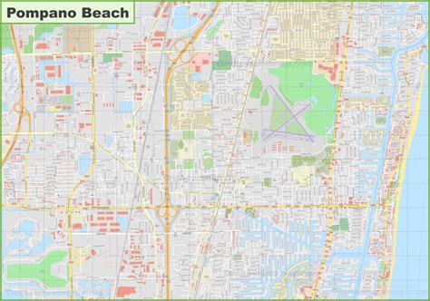 Large Detailed Map Of Pompano Beach - Pompano Florida Map | Printable Maps