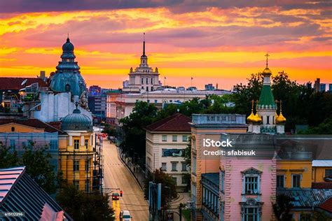 Sofia In Orange Stock Photo - Download Image Now - Sofia, Bulgaria ...