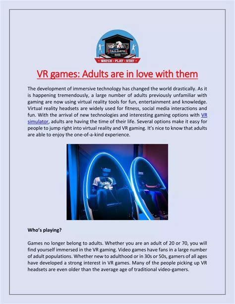 PPT - VR games: Adults are in love with them PowerPoint Presentation ...