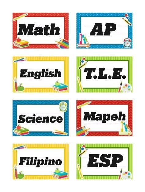 Math English Science Filipino AP T.L.E. Mapeh ESP | Personalized school ...