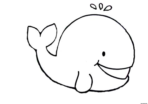 Coloriage baleine facile enfant maternelle Dessin à Imprimer ...