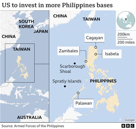 US secures deal on Philippines bases to complete arc around China - BBC ...