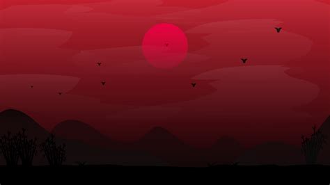 Mountain landscape red background 10081646 Vector Art at Vecteezy