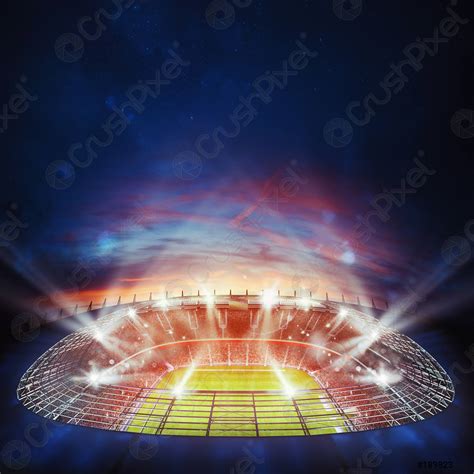 Top view of a soccer stadium at night with the - stock photo 189823 ...