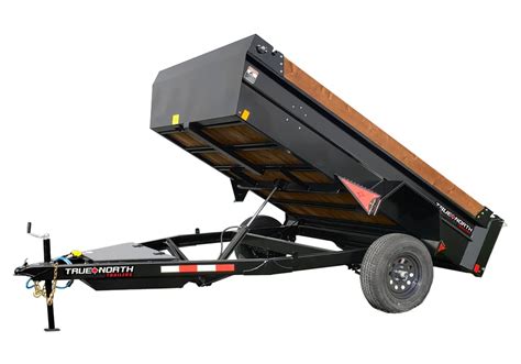 True North 72-in x 10-ft Light Utility Hydraulic Dump Trailer, Black ...