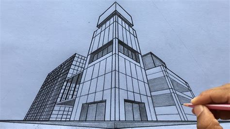 How to Draw Using Three-Point Perspective: Buildings Drawing Step by Step