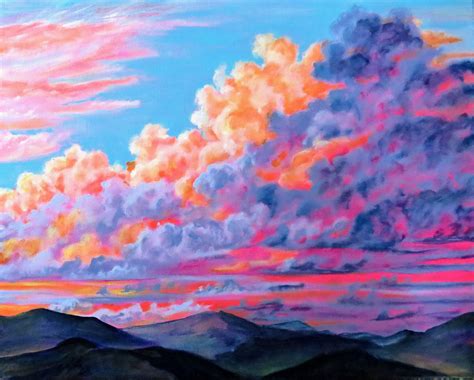 'backlit storm clouds' 16x20 gc | Painting, Cloud painting, Abstract ...