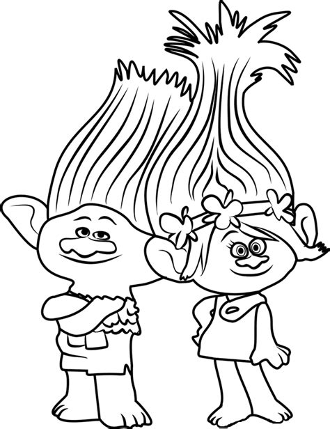 Trolls Coloring Page