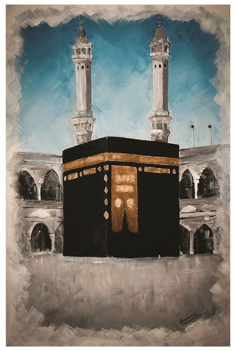 Islamic Printable Art of Kaaba Painting Mecca makkah Islamic Wall Art ...