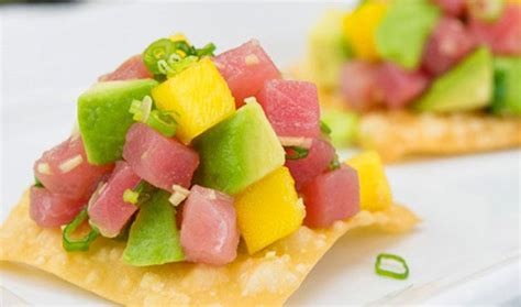 Ahi Tartare with Mango - Tuna Tartare with Avocado & Mango Recipe