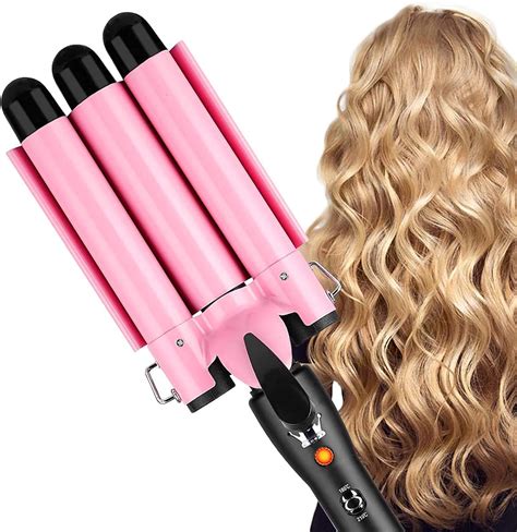 CreBeau Hair Curler, 3 Barrels Curler Curling Iron Wand with Two Gear ...