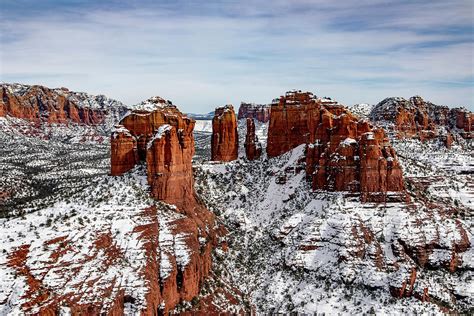 Sedona, AZ Snow Photograph by James Menzies - Pixels