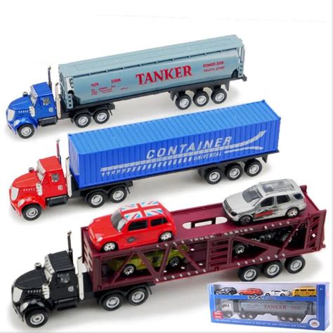 High simitation trailer container truck model,1:36 scale alloy model ...