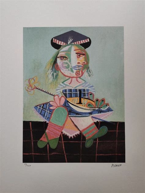 Pablo Picasso Signed Girl With a Mandolin Certificate - Etsy