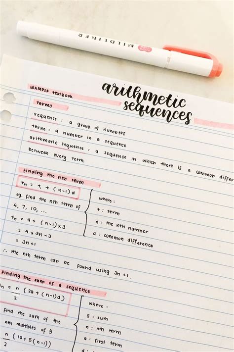 Simple Aesthetic Notes for School Organization