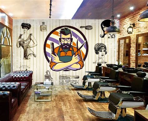 3D Man Cut Hair 1401 Barber Shop Wall Murals | AJ Wallpaper