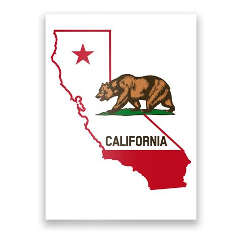 California State Bear Flag Poster | TeeShirtPalace