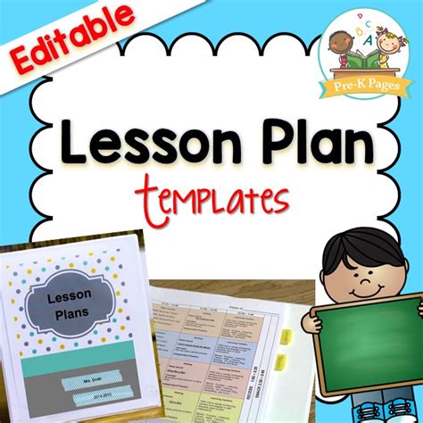 Editable lesson plan templates for preschool school teachers