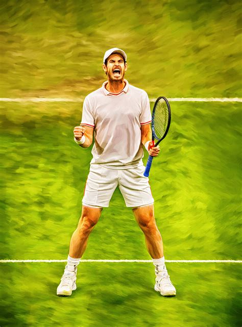 Sam Brannan - Andy Murray of Great Britain roar Wimbledon 2021. Digitas ...