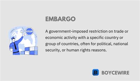 Embargo: (Definition, Types & Examples)