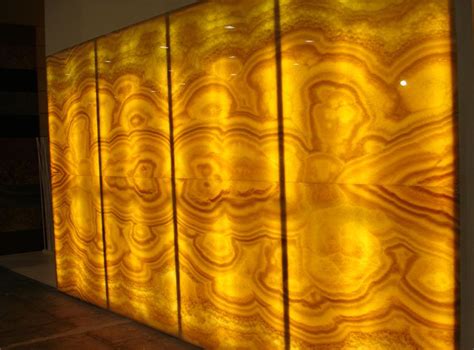 Thin Stone Panels | Backlit Onyx, Semi Precious | Stone wall living ...