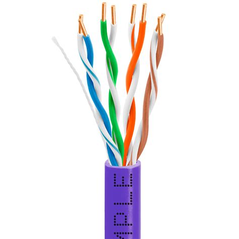 Cat5e Bulk Ethernet Cable 24AWG CCA 350MHz 1000feet Purple