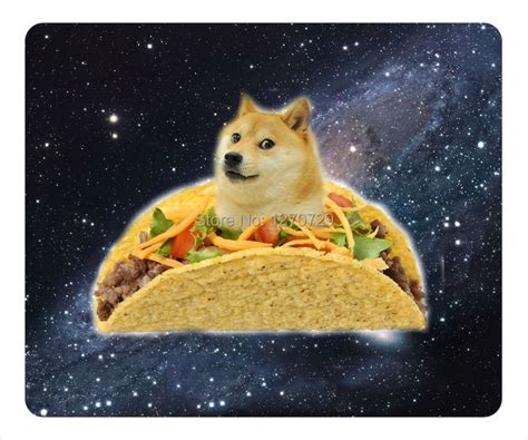 Taco Dog Meme in space rectangle mouse mat-in Mouse Pads from Computer ...