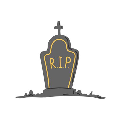 Grave. Halloween collection. Flat vector illustration 11686846 Vector ...