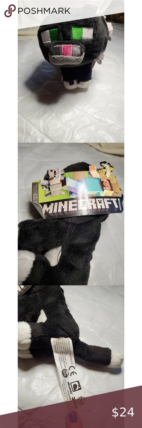 MOJANG JINX Minecraft Tuxedo Cat 2017 Plush Stuffed Plushie Toy Black ...