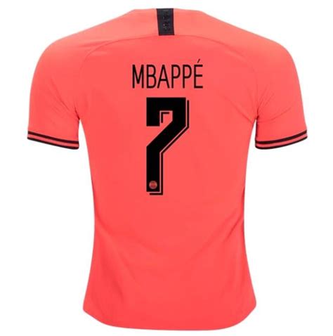 Kylian Mbappe #7 PSG 19/20 Away Soccer Jersey UCL Model[1910720 ...