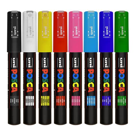 Uni Posca Markers PC-1M, 8 set Standard - UNFADE.COM