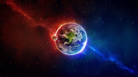 planet, Earth, Moon, Space Art Wallpapers HD / Desktop and Mobile ...