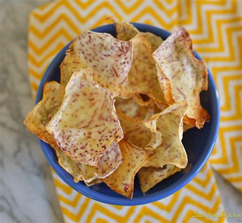 Homemade Taro Chips | The Little Ferraro Kitchen