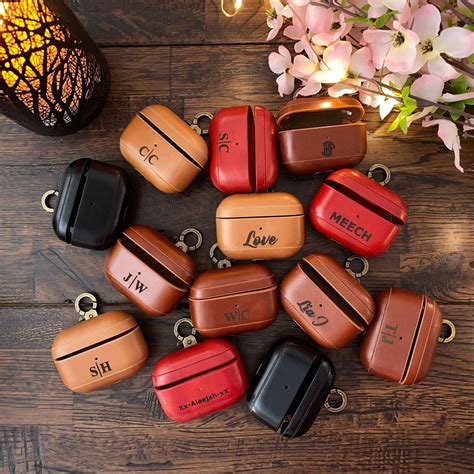 Personalized AirPod Case 1-2-3 Pro Leather Custom Airpods 1st 2nd 3rd ...