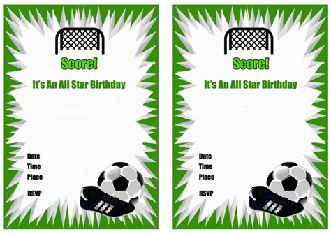 Soccer Birthday Invitations – Birthday Printable Football Party ...