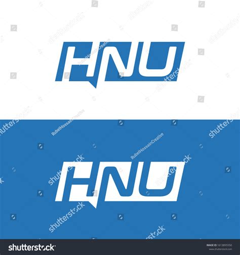 Hnu Letter Logo Design Vector Stock Vector (Royalty Free) 1613895550 ...