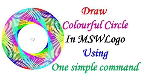 How to Create Multi-Color Ellipse in MSWLogo | Learn to draw colorful ...