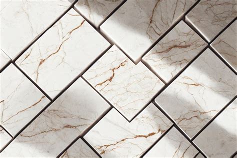 Premium Photo | Marble tiles of golden color modern interior pattern