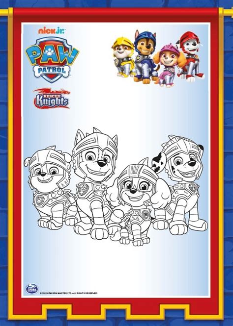 PAW Patrol Rescue Knights kleurplaten